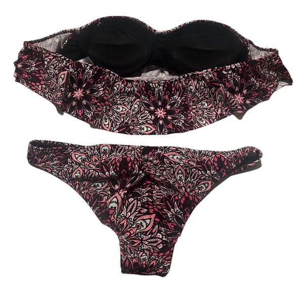 new rue bleu by rue21 push-up bikini top with cheeky ruched bikini bottoms - Picture 5 of 8